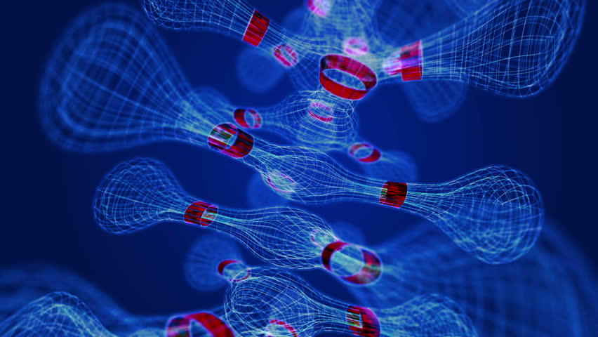 mollecula medecine surrealism blue neon luminescence loop