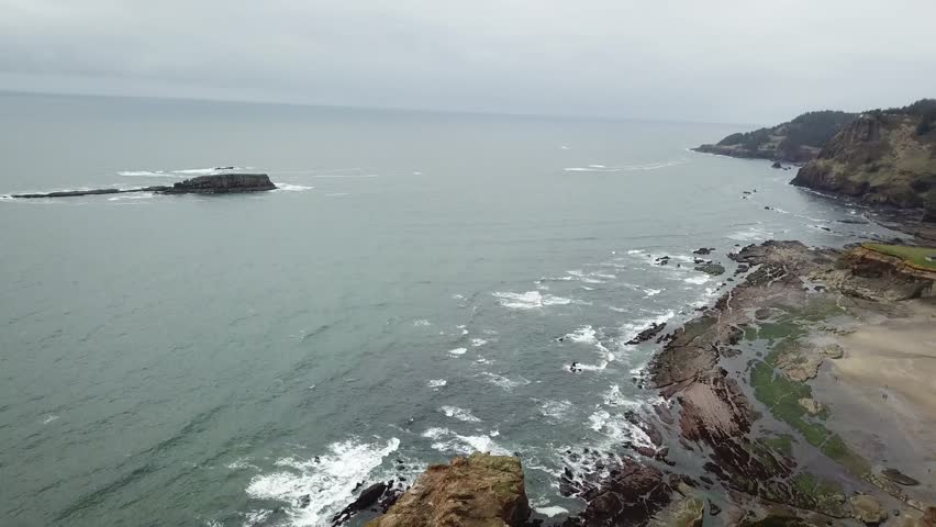 Otter Rock, Oregon Coast , Aerial view