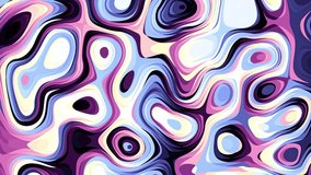 Moving random psychedelic waves. Abstract screensaver for video. Loop footage.