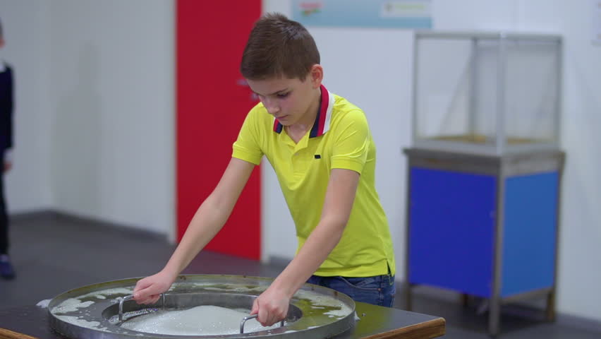 Boy makes a big bubble