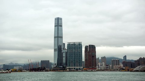 Time Lapse of Victoria Harbor & ICC Tower - Circa September 2017
