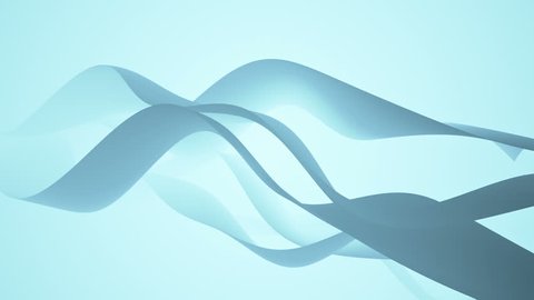 Abstract background with animation of moving wave silk or energy. Backdrop of beautiful soft air waves in slow motion. Animation of seamless loop.