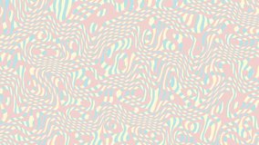 Moving random psychedelic waves. Abstract screensaver for video. Loop footage. Light pastel colors.