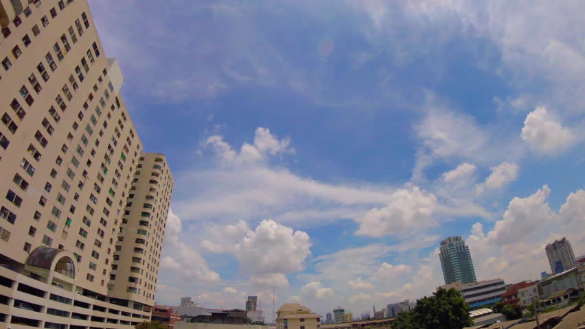 Time Lapse ; Cloudscape Over Downtown Bangkok