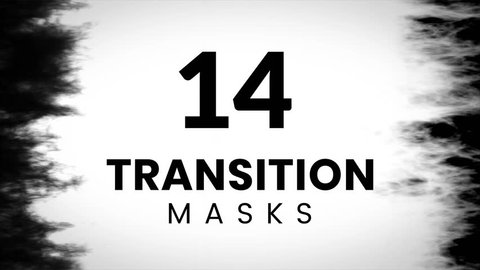 14 transition mask templates. Grunge texture for creative slideshow.