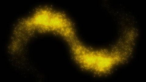 Gold Abstract Spiral Particle Background