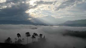 Mount Kinabalu view at Sabah Borneo East Malaysia. Photo JPEG 4K.