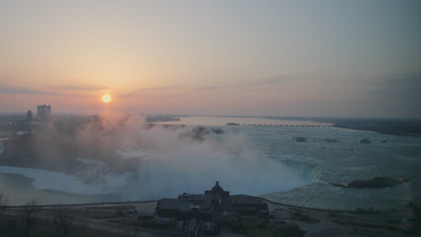 Niagara falls at sunrise, Canada