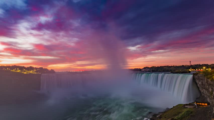 Stunning Niagara Falls Sunrise Time Lapse