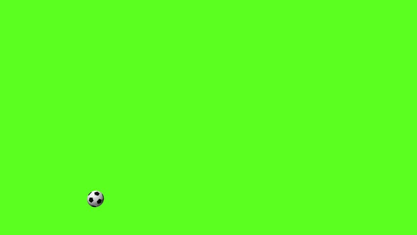 Football 3D Animations of Soccer Flying Ball on Green Chroma Key. Royalty-Free Stock Footage #1010538074