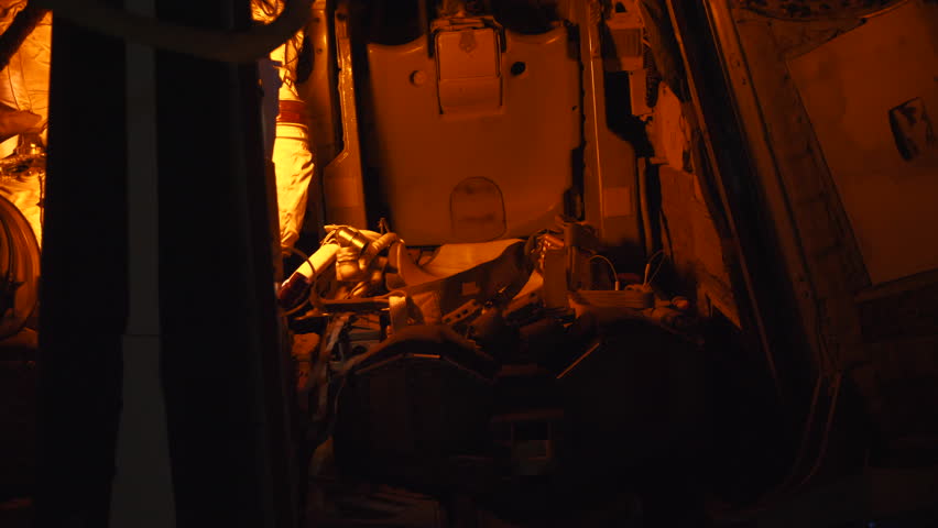 Astronaut in capsule