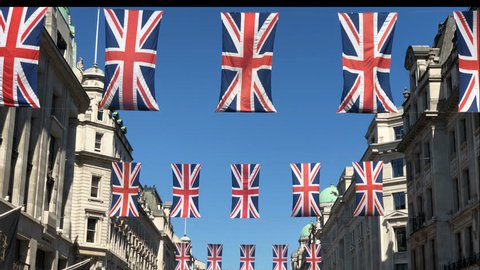 London Regent street Flags, Union Jack Flag, Royal Wedding, British Flag, 