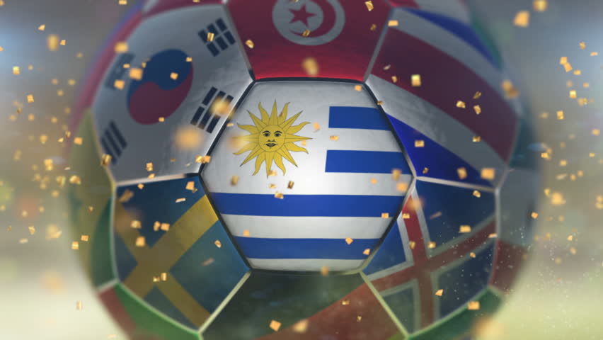 Football Soccer ball fly towards camera with particles
Countries nations flags are showing
Stadium with flashing lights
Golden confetti fly in the air - Powered by Shutterstock - Get 15% off with code: PIKWIZARD15