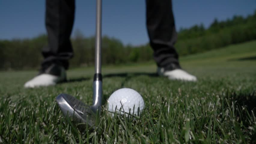 Golf Club Hitting Ball On Stock Footage Video (100