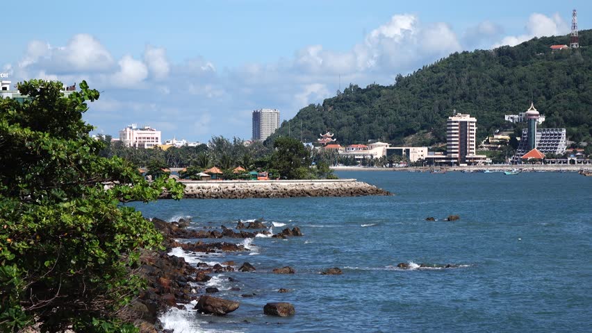 Vung Tau sea and the coast. Vung Tau is a famous coastal city in the South of Vietnam