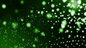 3d render of luminous particles as science fiction background or modern abstract green background of particles with depth of field and bokeh like vj loop. Particles form chaotic structure. 2