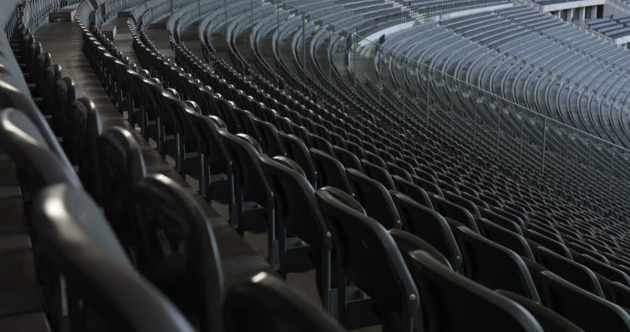 Rows of seats in football stadium in 4K | Shutterstock HD Video #1010608529