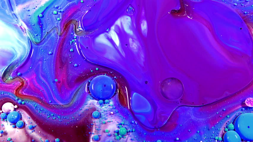 Ink Drops Bubbles and Sphere Shapes on Abstract Colorful Ink Background Turbulence | Shutterstock HD Video #1010619230