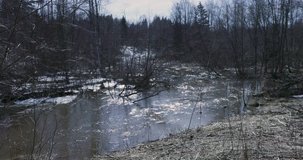Thaw and river movement in spring