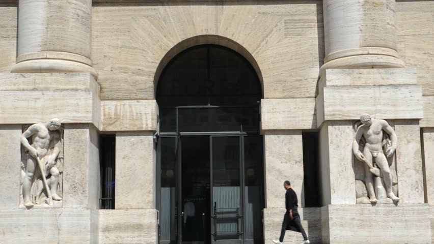 Italy - Milan - Piazza Affari - Borsa - The Italian Borsa  in Business Square. Based in Milan, is Italy