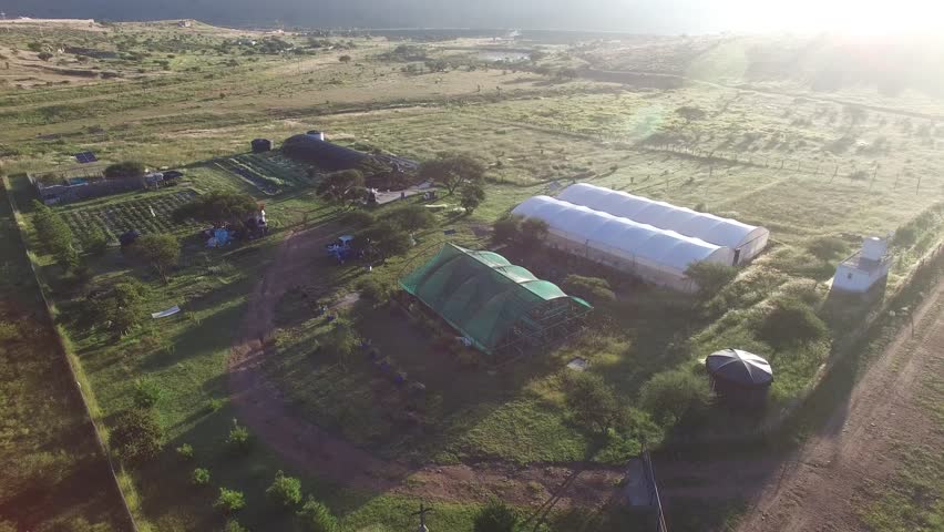 Agriculture farm aerial view footage