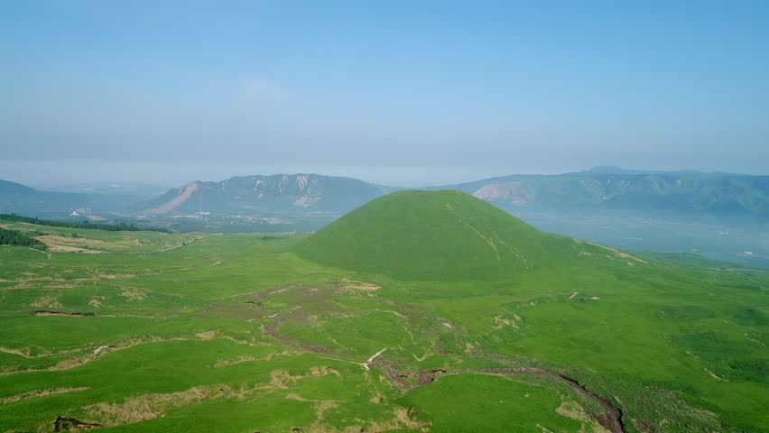 landscape of Aso area in Japan