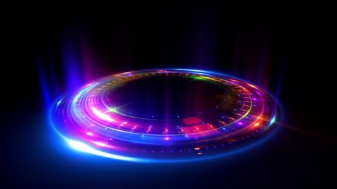 Abstract circle. Shine ring. Sparks particle. Glare sci fi. Space tunnel. LED color ellipse. Glint glitter. Shimmer loop motion. 
Empty hole. Glow portal. Astral spin. Bright disc. Magic stand. 