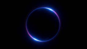 Abstract neon background. Shine ring. Halo around. Sparks particle. 
Space tunnel. LED color ellipse. Glint glitter. Shimmer loop motion. 
Empty hole. Glow portal. Pink ball. Slow spin. Bright disc.  - Powered by Shutterstock - Get 15% off with code: PIKWIZARD15