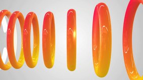 Abstract orange circles liquid glass animation. Seamless loop footage. - Powered by Shutterstock - Get 15% off with code: PIKWIZARD15