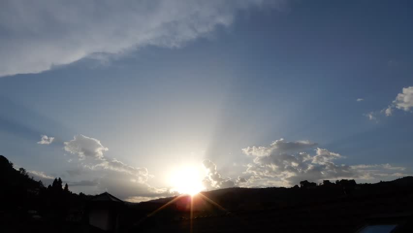 
clouds at sunset - time lapse
