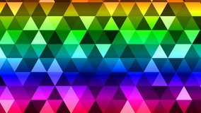 Colorful Triangles. Disco Background. Loop 