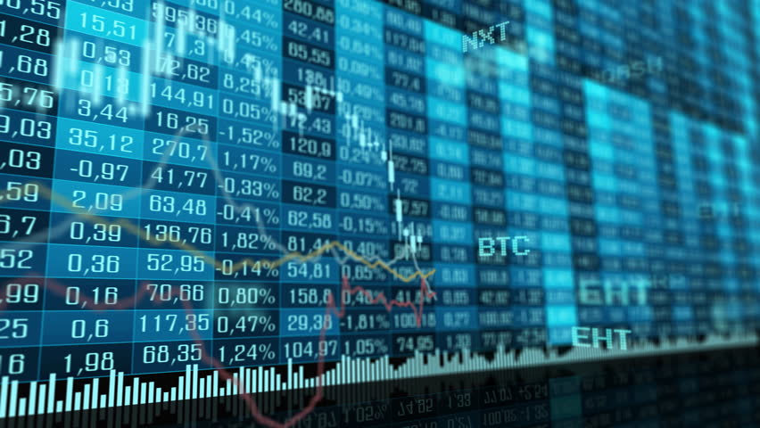 Table and bar graph of cryptocurrency stock exchange market indices animation 4k seamless looping video background. Abstract currency rate chart looped animated blue backdrop. | Shutterstock HD Video #1010706266