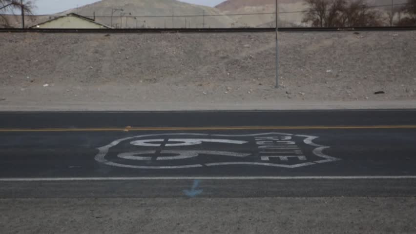 The final of a road in the Desert of California.