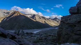 time lapse video from spiti valley showing motion of clouds. captured in Aug 17