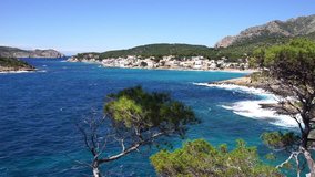 Coast view of Sant Elm, beautiful seaside on Majorca, Spain Balearic Islands, Mediterranean Sea