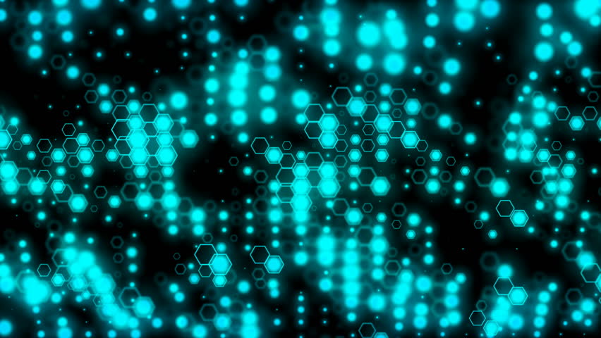 Cosmic magical background. Depth of field. Blue hexagons. Business cinematographic hexagons background. Place for text. Seamless loop. | Shutterstock HD Video #1010809247