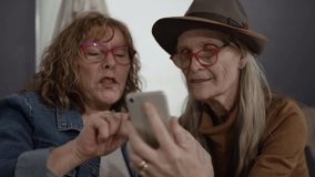 Two grandmothers using the internet to stay connected