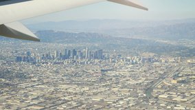 
Professional video of aerial view city of Los Angeles California in 4k slow motion 60fps