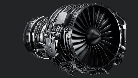 Turbofan Jet Engines Cross Section Wireframe Stock Illustration 697545259