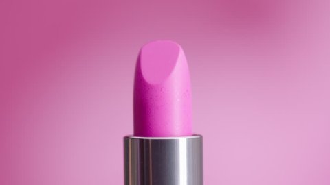 lipstick on a pink background