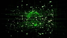 Big data visualization with digital Earth. HUD grid corners motion background. Analysis of information. Visual data infographics design.  - Powered by Shutterstock - Get 15% off with code: PIKWIZARD15