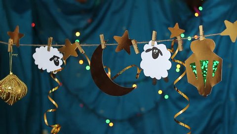 Eid Mubarak. Sheep Crafts. Party Decor. Eid al-Adha Decorations. Muslim Holiday