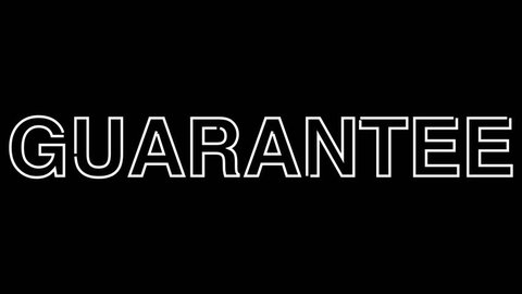 Guarantee, perfect animated text loop write on write off