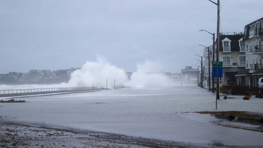 Large Ocean Waves and Flooding Near Buildings