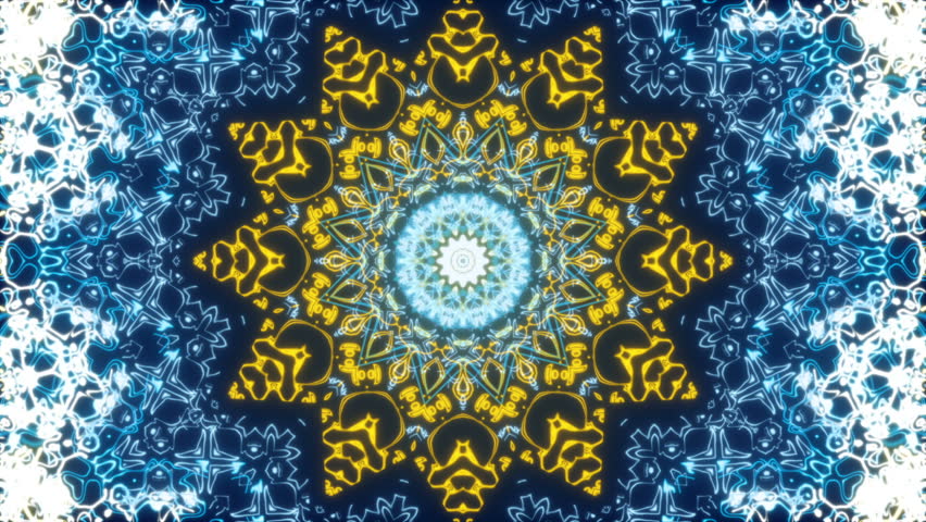 blue abstract background, fractal, loop