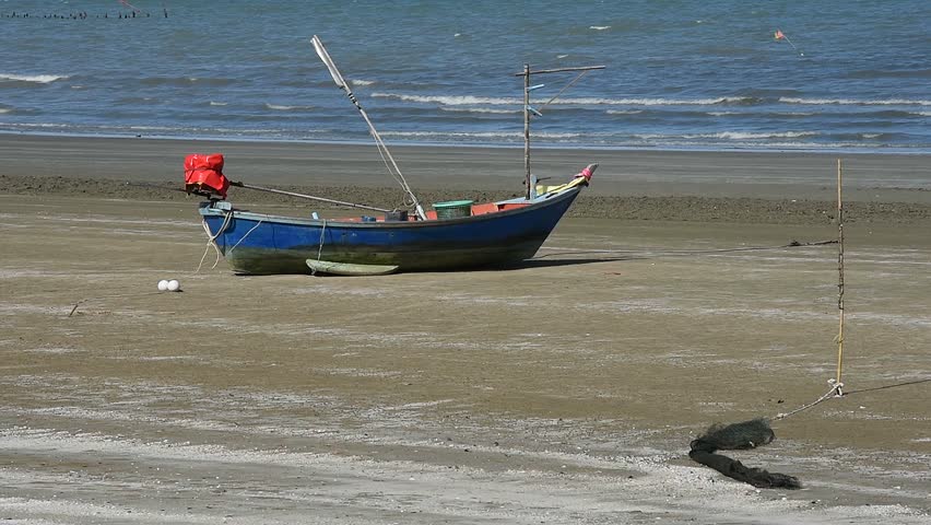 fishing boat on beach