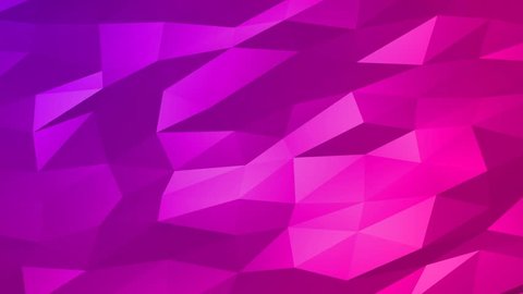 Loopable Abstract Blue Purple Low Poly 3D surface as CG background. Soft Polygonal Geometric Low Poly motion background of shifting Red Orange polygons. 4K Fullhd seamless loop background render V110