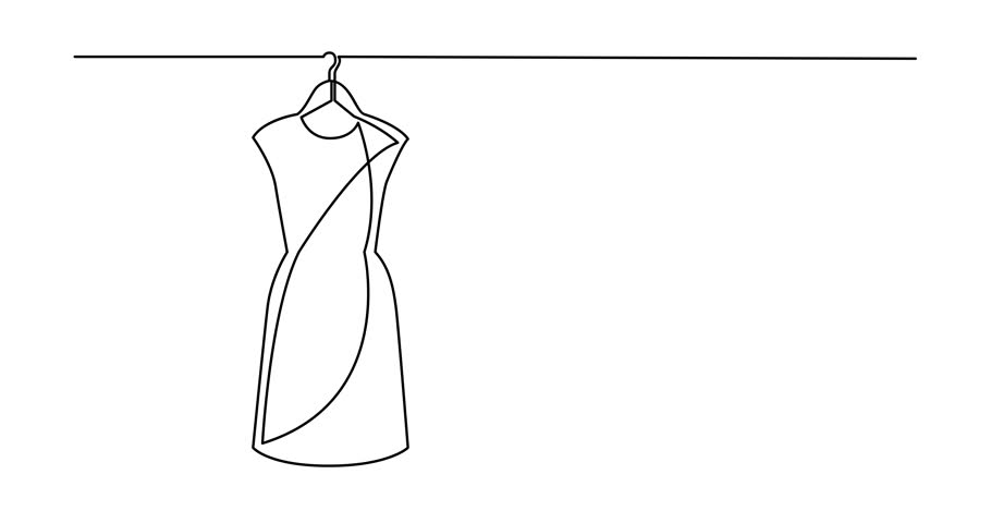 dress line drawing