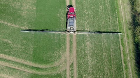 Aerial View of Farmland Sprayed with Controversial Glyphosate Herbicide