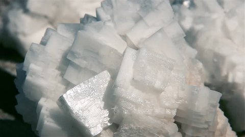 Close-up of Natural Salt Crystals At The Salinas Grandes Salt Flats, in Argentina. Zoom In.